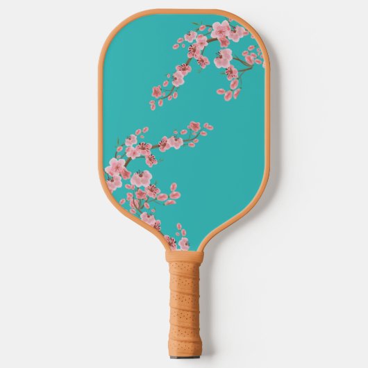 Blossoms in Motion Watercolor Pickleball Paddles ピックルボールラケット (正面)