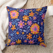 Blossoms in the Breeze 20x20 Throw Pillow クッション (ブランケット)