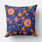 Blossoms in the Breeze 20x20 Throw Pillow クッション (裏面)
