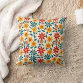Blossoms of Joy 16x16 Throw Pillow クッション (ブランケット)