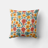 Blossoms of Joy 16x16 Throw Pillow クッション (裏面)