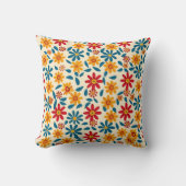 Blossoms of Joy 16x16 Throw Pillow クッション (正面)