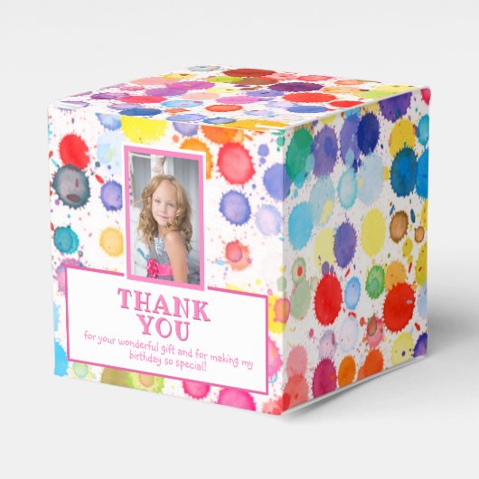 Blotsモダン写真誕生日ありがとう フェイバーボックス (正面サイド)