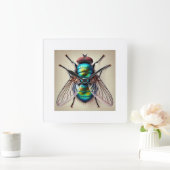 Blow Fly 211024IREF233 - Watercolor スクエア壁時計 (ホーム)