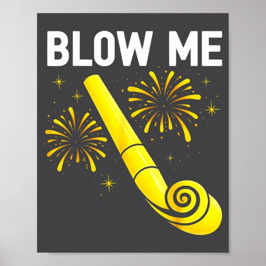 Blow Me Fireworks Countdown Happy New Year 2026 Co ポスター (正面)