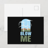 Blow Me Wind Power Wind Energy ポストカード (正面/裏面)