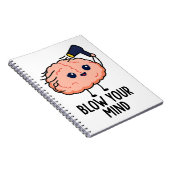 Blow Your Mind Sticker –Cute Brain with Hair Dryer ノートブック (右側)