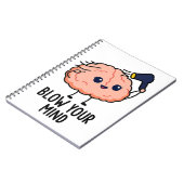 Blow Your Mind Sticker –Cute Brain with Hair Dryer ノートブック (左側)