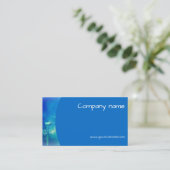 Blowball photography QR azure blue Business Card 名刺 (スタンド正面)