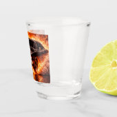 Blown Muscle Car Burnout Supercharged Firestorm ショットグラス (右)