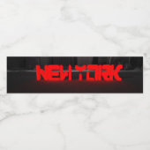 Blox3dnyc.comニューヨーク・ハドソン川。 ペットボトルラベル (シングルラベル)