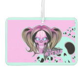 Blox3dnyc.com邪悪な女性のデザイン..ピンク/シアン。 カーエアーフレッシュナー (裏面)