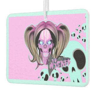 Blox3dnyc.com邪悪な女性のデザイン..ピンク/シアン。 カーエアーフレッシュナー