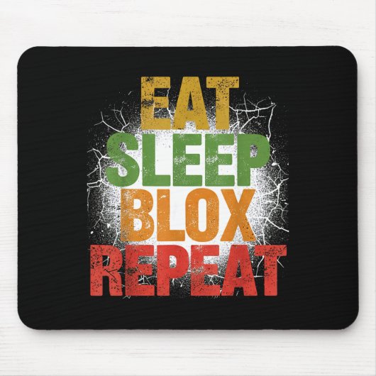 Blox Gaming _ Eat Sleep Blox Repeat _ Kids Gaming  マウスパッド (正面)