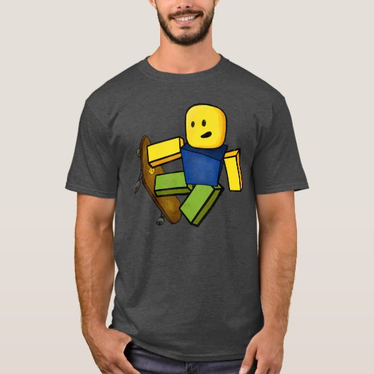 Blox Noob Skater Funny Meme Gaming Gift For Gamers Tシャツ (正面)