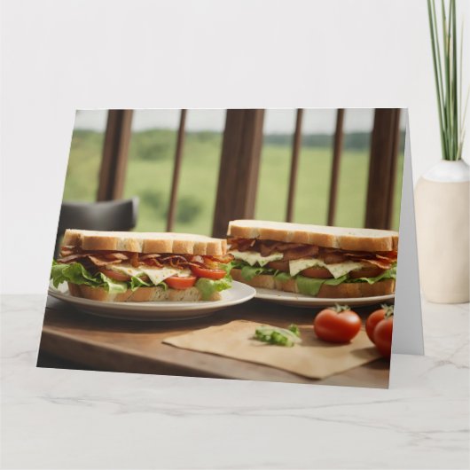 BLTサンドイッチを窓で2つ カード (正面)