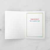 Bluでスターと輝くお祝い カード (内部)