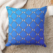 blu strips heart throw pillow クッション (ブランケット)