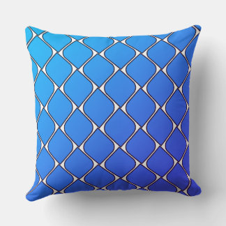 blu strips heart throw pillow クッション