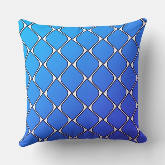 blu strips heart throw pillow クッション (裏面)