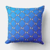 blu strips heart throw pillow クッション (正面)