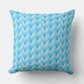 blu strips heart throw pillow クッション (正面)