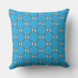 blu strips heart throw pillow クッション