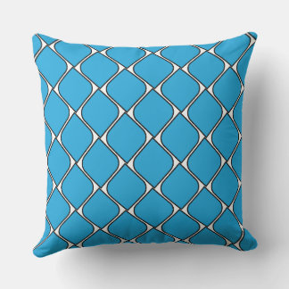 blu strips heart throw pillow クッション