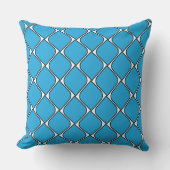 blu strips heart throw pillow クッション (正面)