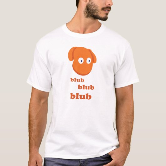Blubby "Blub Blub Blub"の基本的な白いTシャツ Tシャツ (正面)
