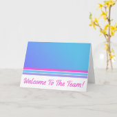 BlueとPink Welcome to the Team New Employee カード (黄色い花)