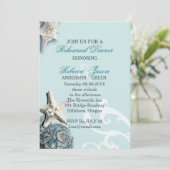 BLueシーシェルビーチ結婚式リハーサルディナー 招待状 (スタンド正面)