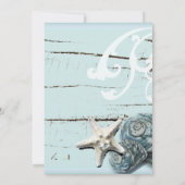 BLueシーシェルビーチ結婚式リハーサルディナー 招待状 (裏面)