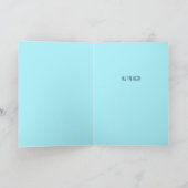 BlueスタイリッシュフローラBeginning of Any引用文 カード (内部)