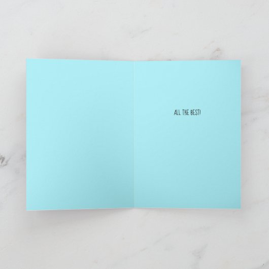 BlueスタイリッシュフローラBeginning of Any引用文 カード (内部)