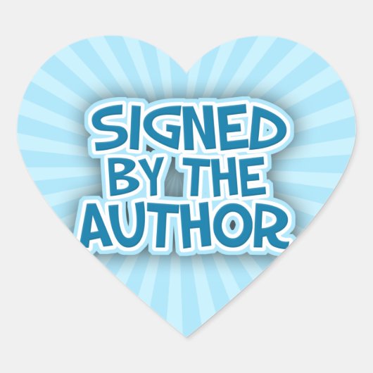 Blueステッカー作家により署名 ハートシール (正面)