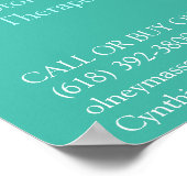 BLUEマッサージモダリティリスト ポスター (角)