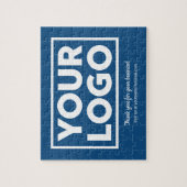 Blue上カスタムのロゴお客様に感謝 ジグソーパズル (縦)