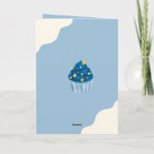 Blue宇宙飛行士の写真名誕生日 カード (裏面)