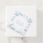 Blue宇宙飛行士宇宙子供の誕生日有難う フェイバータグ (インサイチュ)