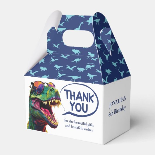 BLUE恐竜のパーティー用品 フェイバーボックス (正面サイド)