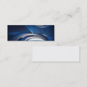 blue抽象芸術ビジネスノートブック–01 スキニー名刺 (正面/裏面)