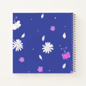 Blue かわいらし Summer 2 Squareノートブックのカスタマイズ可能 ノートブック (裏面)