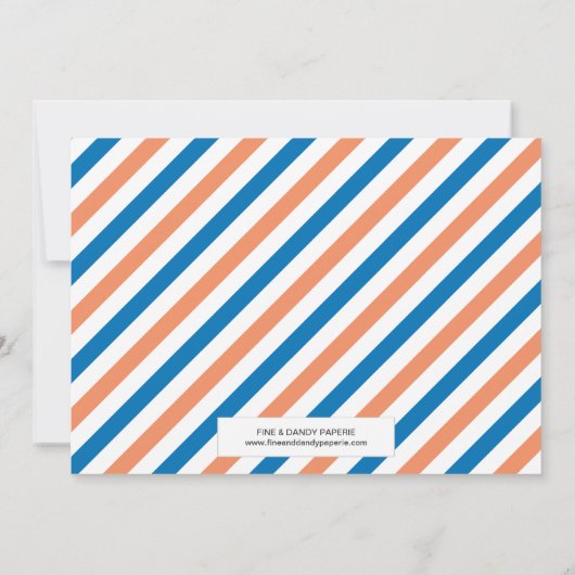 BLUE|の最初誕生日の招待状の大きい1つ 招待状 (裏面)