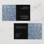 Blue エレガント Financeコンサルタント 名刺 (正面/裏面)