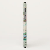 Blue エレガント Jay Birdヴィンテージピンクのフローラと名前 Case-Mate iPhoneケース (裏面/左)