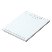 Blue エレガント Minimalist Business Notepad ノートパッド (回転)