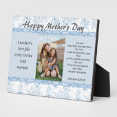 Blue エレガント Mothers Day Bible Verseの写真 フォトプラーク (側面)
