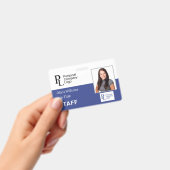 BLUE カスタマイズ Company Staff写真従業員ID バッジ (Handheld)