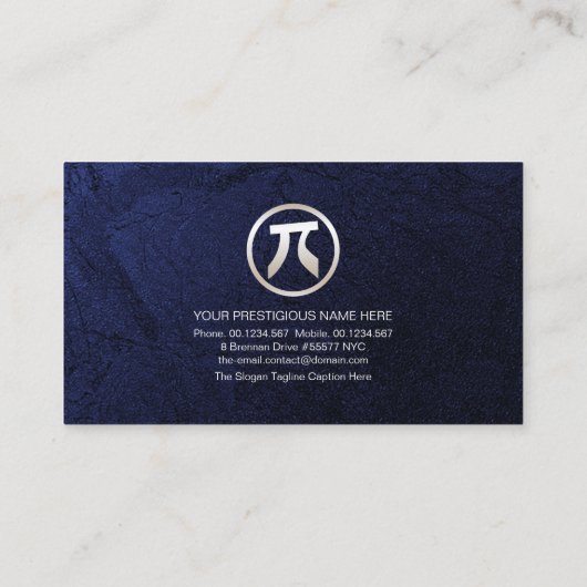 Blue グランジ "I 教え Physics" Periodic Table Tutor 名刺 (裏面)